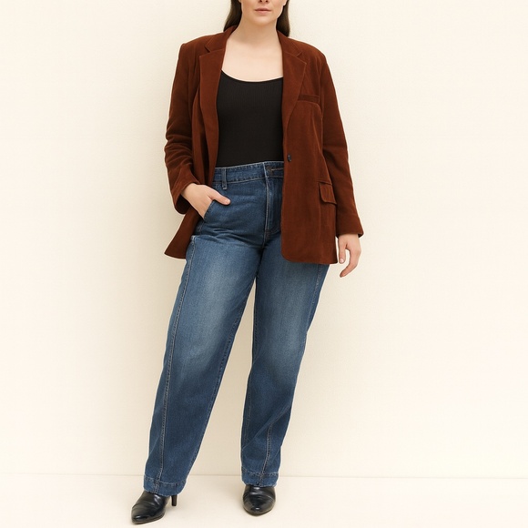 Madewell Tapered Denim Trousers Jeans Women’s Size 32 Calvert Wash NWT - Picture 1 of 8